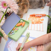 "Bunnies in the Garden Jumbo Pen Set" - Party Favors in multicolor by Jollity and Co