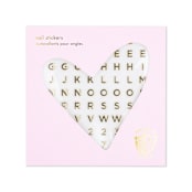 "Gold Say Everything Nail Stickers - Set of 1 Sheet, 100 Nail Stickers" - Party Favors in gold by Jollity and Co