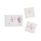 "Blizzard Buddies Temporary Tattoos" - Party Favors in white by Jollity and Co