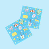 "Off to the Fair Stickers - Set of 4" - Party Favors in multicolor by Jollity and Co