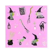 "Spellbound Stickers - Set of 4" - Party Favors in purple by Jollity and Co