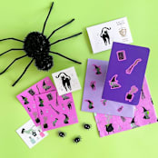"Spellbound Stickers - Set of 4" - Party Favors in purple by Jollity and Co