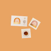 "Boho Rainbow Temporary Tattoos - Pack of 2" - Party Favors in multicolor by Jollity and Co