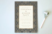 "West Coast" - Party Invitations in Charcoal by Megan Davis - Front