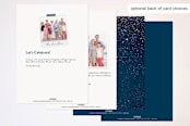 "Star Dust" - Party Invitations in Cobalt by Hooray Creative - Back of Card Options
