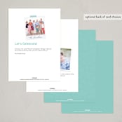 "At the pool" - Party Invitations in Aqua by Vera Lim - Back of Card Options