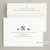 "At the pool" - Party Invitations in Aqua by Vera Lim - FREE Recipient Addressing