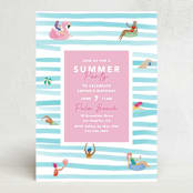 "Summer Party" - Party Invitations in Pool by Elly - Front
