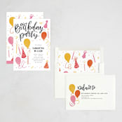"Birthday Script" - Party Invitations in Cake by Stephanie Hawkes - Assembled