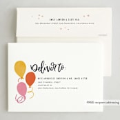 "Birthday Script" - Party Invitations in Cake by Stephanie Hawkes - FREE Recipient Addressing