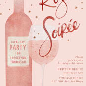 "Rose Soiree" - Party Invitations in Rose by Jenna Holcomb - Detail