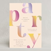 "Gradient Party" - Party Invitations in Fruitcake by Vera Lim - Front