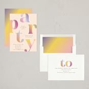 "Gradient Party" - Party Invitations in Fruitcake by Vera Lim - Assembled
