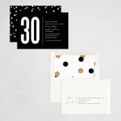 "Statement" - Party Invitations in Onyx by Robert and Stella - Assembled