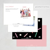 "Birthday Candles" - Party Invitations in Confetti by Jenna Holcomb - Back of Card Options