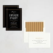 "Fine Frame" - Party Invitations in Onyx by Robert and Stella - Assembled