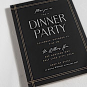 "Fine Frame" - Party Invitations in Onyx by Robert and Stella - Detail
