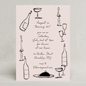 "Wine and Dine" - Party Invitations in Nude by Ani Somi - Front