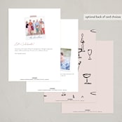 "Wine and Dine" - Party Invitations in Nude by Ani Somi - Back of Card Options