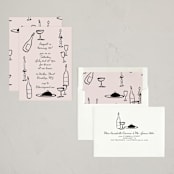 "Wine and Dine" - Party Invitations in Nude by Ani Somi - Assembled