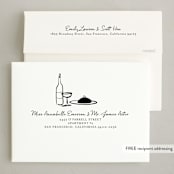 "Wine and Dine" - Party Invitations in Nude by Ani Somi - FREE Recipient Addressing