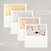 "Wine and Dine" - Party Invitations in Nude by Ani Somi - Envelope Liner Options
