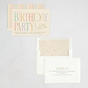 "birthday serifs" - Party Invitations in Candy by Ellen Schlegelmilch - Assembled