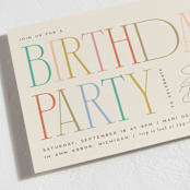 "birthday serifs" - Party Invitations in Candy by Ellen Schlegelmilch - Detail