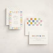 "Birthday Party type" - Party Invitations in Rainbow by Creo Study - Assembled