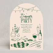 "Bistro" - Party Invitations in Peony by Baumbirdy - Front