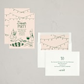 "Bistro" - Party Invitations in Peony by Baumbirdy - Assembled