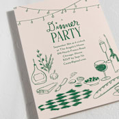 "Bistro" - Party Invitations in Peony by Baumbirdy - Detail