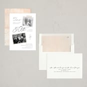 "Then and Now" - Party Invitations in Diamond by Kamala Nahas - Assembled