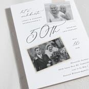"Then and Now" - Party Invitations in Diamond by Kamala Nahas - Detail
