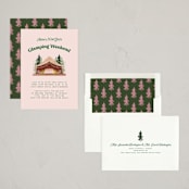 "Glamping" - Party Invitations in Blush by Becky Nimoy - Assembled