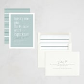 "Plus Experience" - Party Invitations in Eggshell by Hudson meet Rose - Assembled