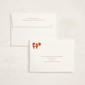 "Party" - Party Invitations in Persimmon by Harriet Richter - FREE Recipient Addressing