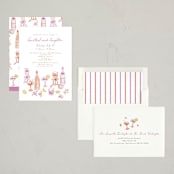 "cocktails and laughter" - Party Invitations in Orchid by Cass Loh - Assembled