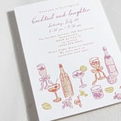 "cocktails and laughter" - Party Invitations in Orchid by Cass Loh - Detail