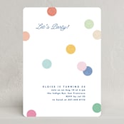 "Confetti party" - Party Invitations in Rainbow by Creo Study - Front