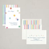 "Confetti party" - Party Invitations in Rainbow by Creo Study - Assembled
