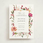 "Lush" - Party Invitations in Magenta by Susan Moyal - Front