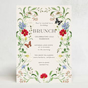 "Wild meadow" - Party Invitations in Elder Flower by Sarah Knight - Front