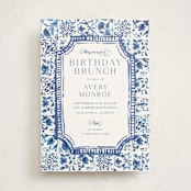 "Amalfi Coast" - Party Invitations in Cerulean by Jenna Holcomb - Front