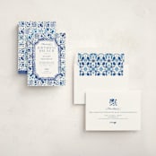 "Amalfi Coast" - Party Invitations in Cerulean by Jenna Holcomb - Assembled