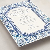"Amalfi Coast" - Party Invitations in Cerulean by Jenna Holcomb - Detail