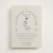 "Floral Type Arch" - Party Invitations in Linen by Baumbirdy - Front