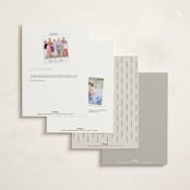 "Floral Type Arch" - Party Invitations in Linen by Baumbirdy - Back of Card Options