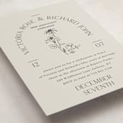 "Floral Type Arch" - Party Invitations in Linen by Baumbirdy - Detail