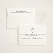 "Floral Type Arch" - Party Invitations in Linen by Baumbirdy - FREE Recipient Addressing